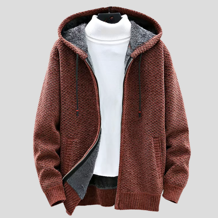 Stylische schwarze Herren-Kapuzenjacke, weicher Hoodie bietet ultimativen Komfort für Freizeit & kühle Tage.