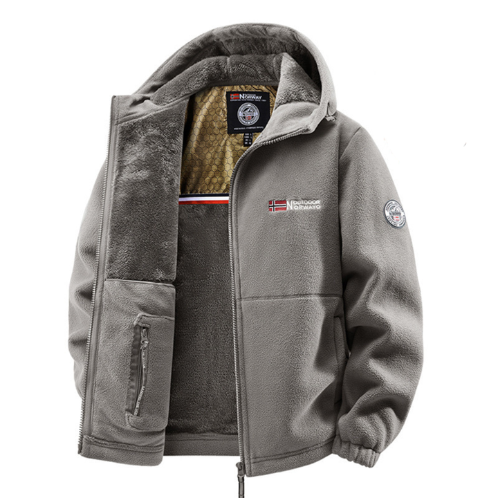 Bequeme Herren Winterjacke aus Fleece für Alltag & Outdoor, winddicht & warm. In großen Größen erhältlich.