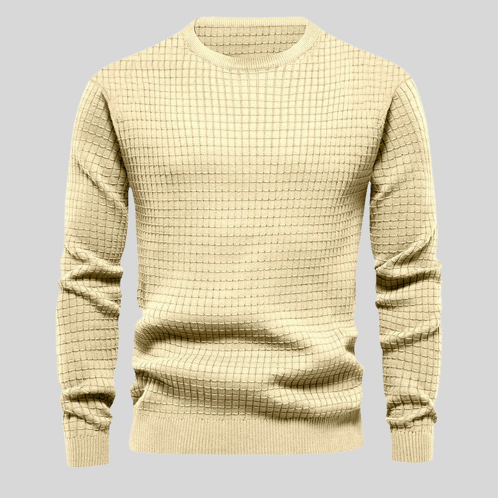 Warmer Herren Winterpullover mit Rundhals. Stilvoller, moderner Strickpullover Langarm, perfekt für kalte Tage.