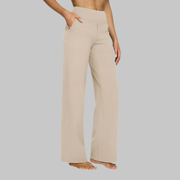 Figurbetonte Damen Stretchhose, Highwaist mit Seitentaschen, für einen stilvollen und bequemen Alltagslook.