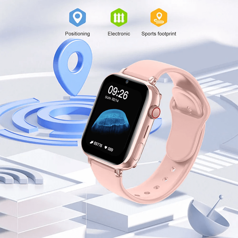 Robuste, wasserdichte Kinderuhr mit GPS-Tracker und Videotelefonie für aktive Kinder.