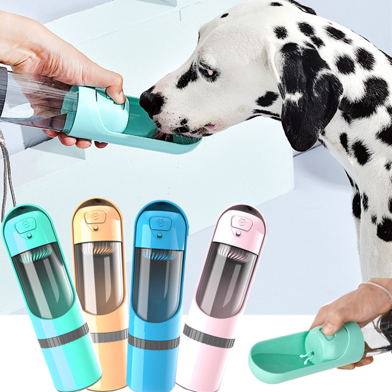 PawBuddy 2-in-1 Hunde-Reiseflasche für Futter & Wasser, ideal für unterwegs & Gassi.