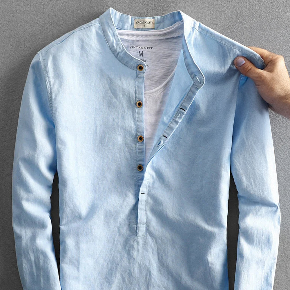 Stilvolles Casual Langarmhemd: Für Herren mit klassischem Design, bequem für Alltagsmode und Sommer-Outfits.