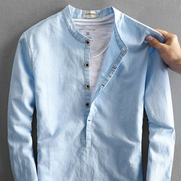 Stilvolles Casual Langarmhemd: Für Herren mit klassischem Design, bequem für Alltagsmode und Sommer-Outfits.