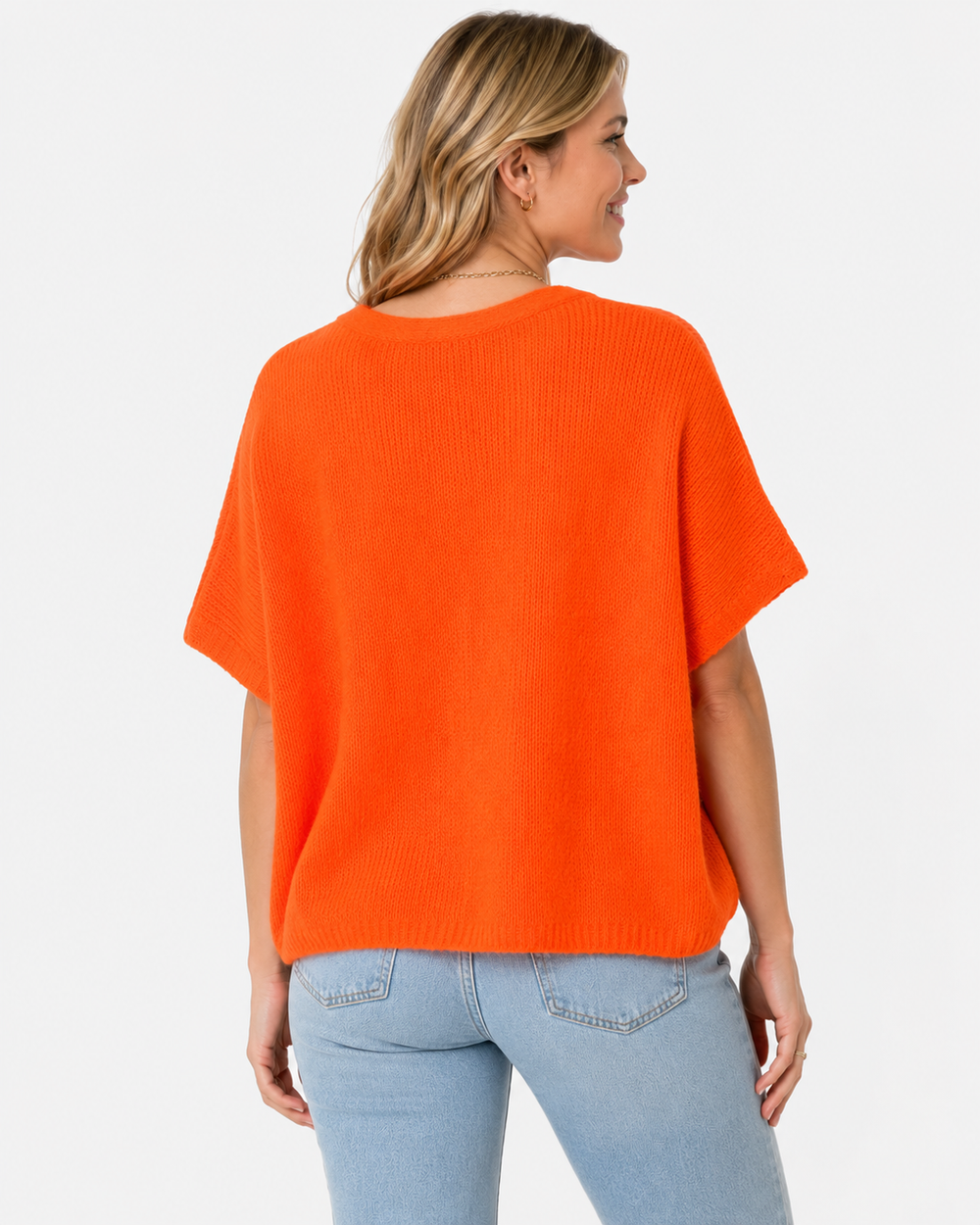 Trendige Damen Y2K Kurzarm-Strickjacke, lockerer Schnitt, ideal für Frühling & Sommer, vielseitig kombinierbar.