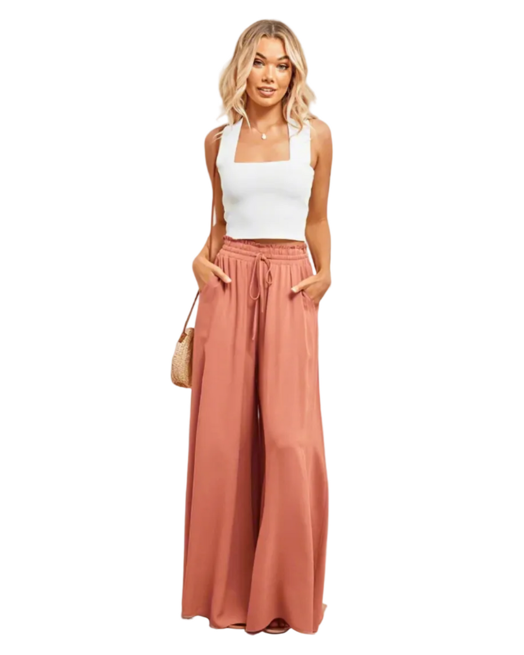 Komfortable, weite Damen Sommerhose für Damen, locker fallend und leicht, perfekt für Urlaub.