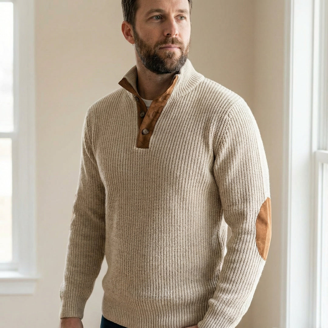 Bequemer Herren Outdoor Pullover mit Struktur für Alltag und Freizeit, ideal für Reisen.