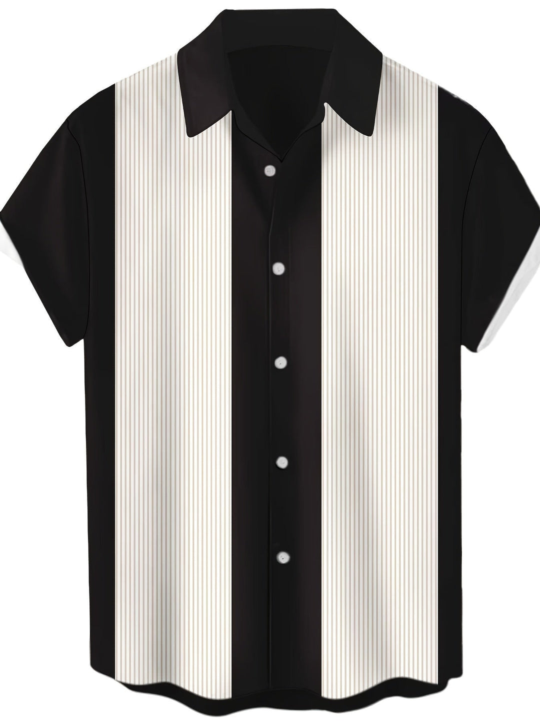 Lässiges Retro-Herren Bowlinghemd für den Sommer. Bequem, stilvoll und perfekt für jede Freizeitaktivität.