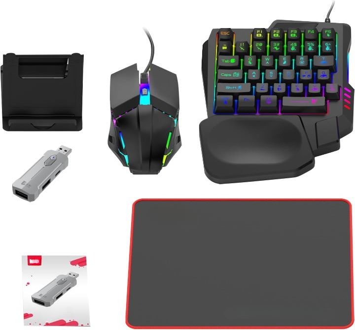 Ergonomische RGB Gaming-Tastatur & Maus Combo, ideal für lange Spielsessions, bietet Komfort & Leistung.
