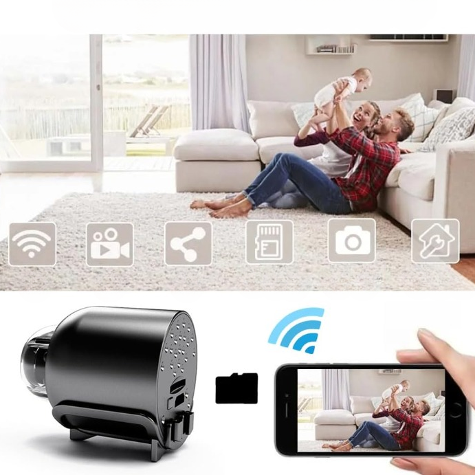 Smarte Full HD Mini-Kamera mit WLAN, 4G & Bewegungsmelder für einfache Hausüberwachung und Sicherheit.