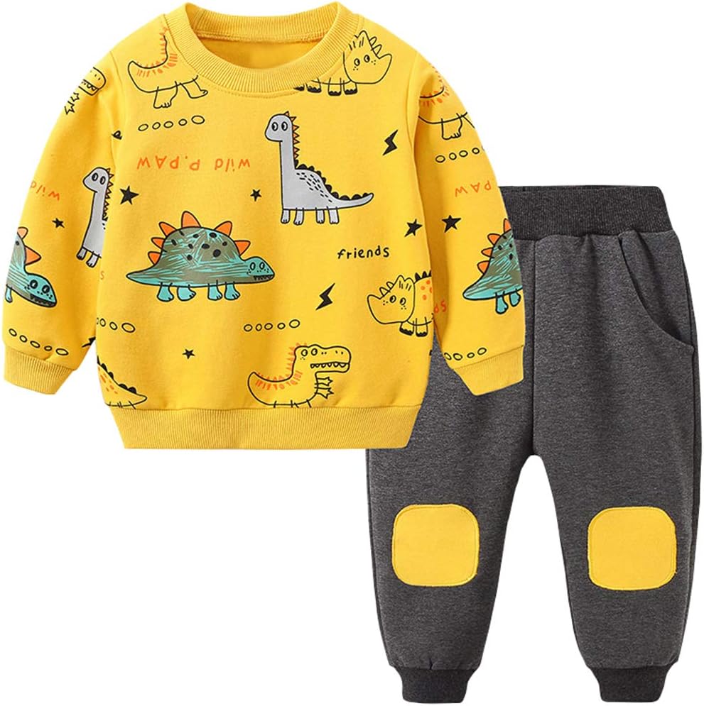 Dinosaurier Set für Jungen: Bequemer 2-Teiler mit coolen Dino Prints für Kinder Spiel und Freizeit.