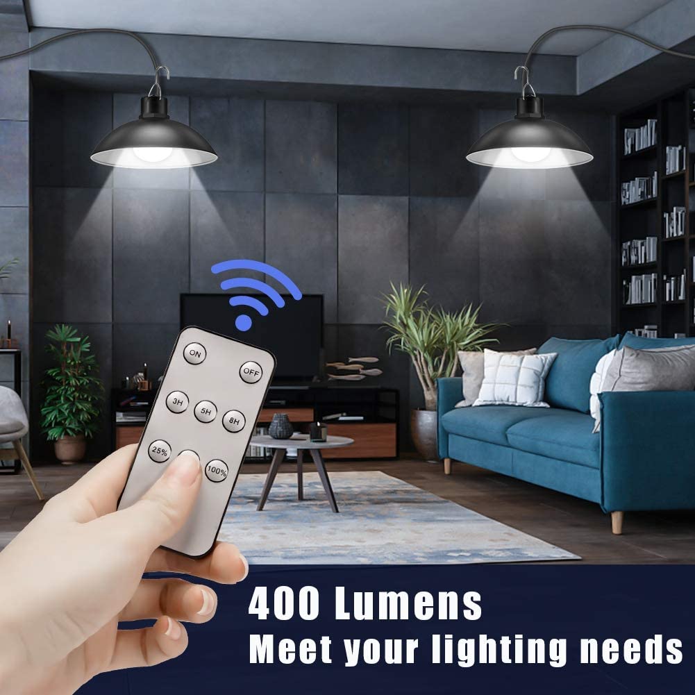 TwinRay drahtloses Solar-LED-Lampen-Set mit 2 Leuchten und Fernbedienung für flexible Nutzung.