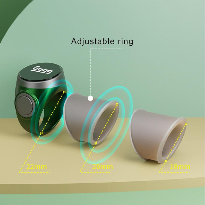 Digitales Zählgerät als Ring, wiederaufladbar, 4-stellig, für präzises Erfassen.