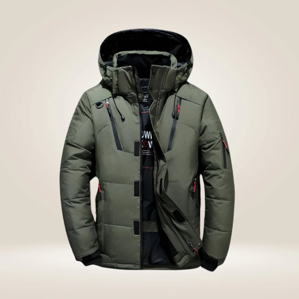 Hochwertige Herren Winterjacke in Übergröße, wind- & wetterfest, warm und stilvoll für Männer.