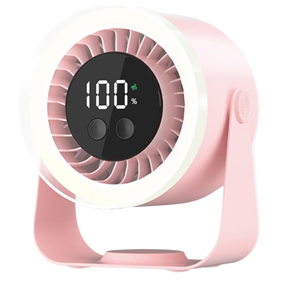 Leiser Auralis Mini-Ventilator für persönliche Kühlung am Schreibtisch oder Nachttisch.