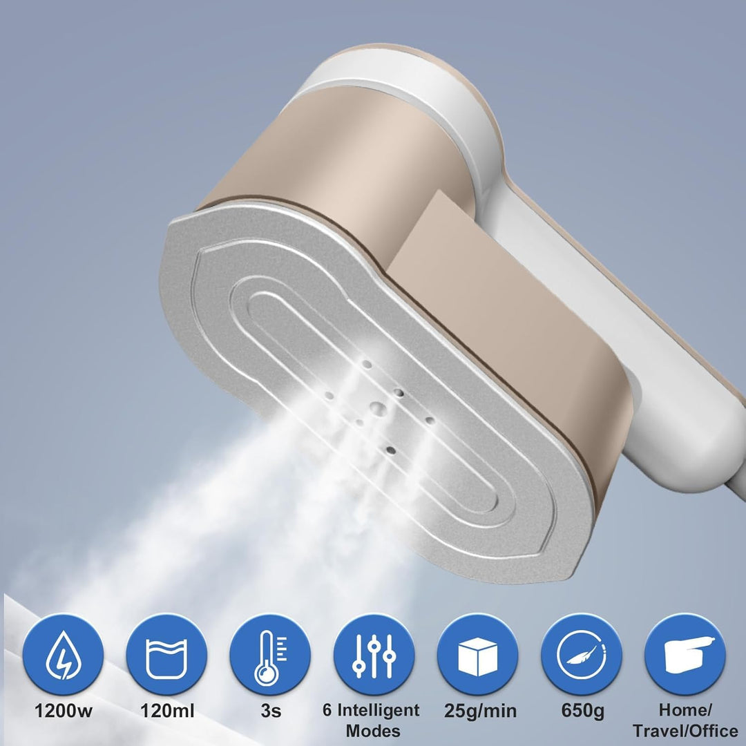 Leistungsstarker 1200W Dampfglätter mit 6 flexiblen Modi für perfekte Ergebnisse auf all Ihren Reisen.