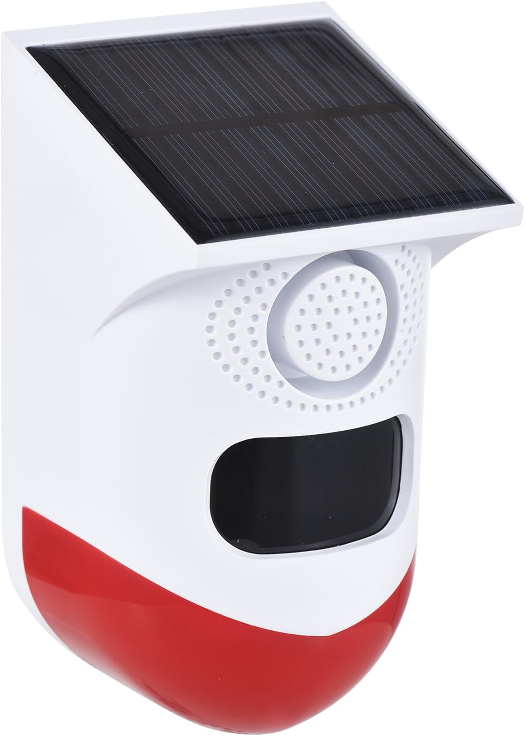 Feronix Solar-Bewegungsmelder-Alarm mit 120dB Sirene & LED-Stroboskop für Außenbereich-Sicherheit.