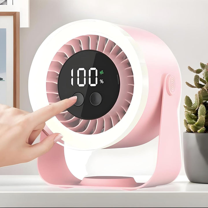 Auralis Schreibtischventilator: Leise Kühlung für konzentriertes Arbeiten. Mit USB und Akku.