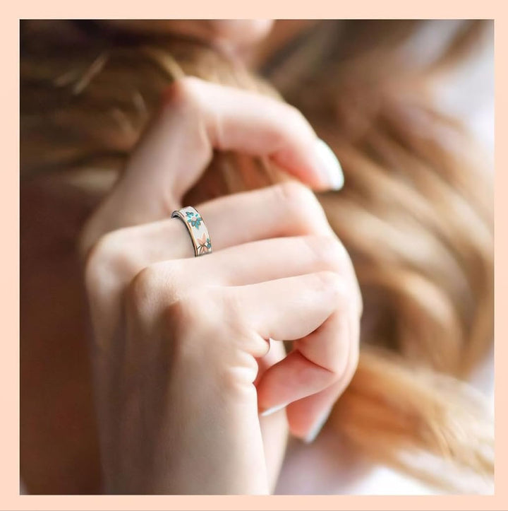 Eleganter Emaille-Ring: Smarter Fitness-Tracker & Schlafüberwachung. Edles Unisex-Design für Ihre Gesundheit.