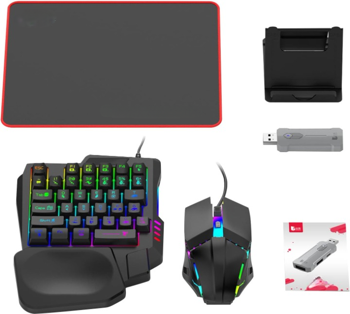 RGB Gaming-Tastatur & Maus Combo von Zyvorn, ergonomisch, mit dynamischer Hintergrundbeleuchtung für PC & Mobile.