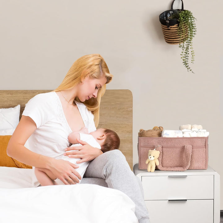 Baby Windel-Caddy aus weichem Plüsch, perfekt für Jungen & Mädchen.