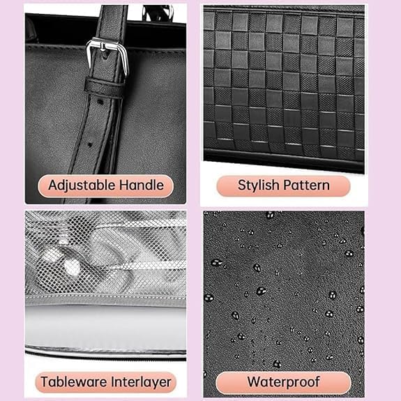 Vielseitige isolierte Damen Lunchtasche mit Laptopfach, perfekt für Schule, Büro & Reise.