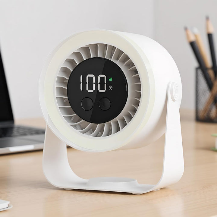 Kompakter Auralis USB-Tischventilator für sofortige Erfrischung im Sommer. Leise.