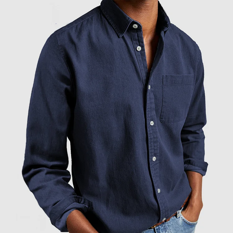 Lockeres Herren Freizeithemd Henrik mit modernem Schnitt. Bequem & vielseitig für Casual-Looks im Sommer.