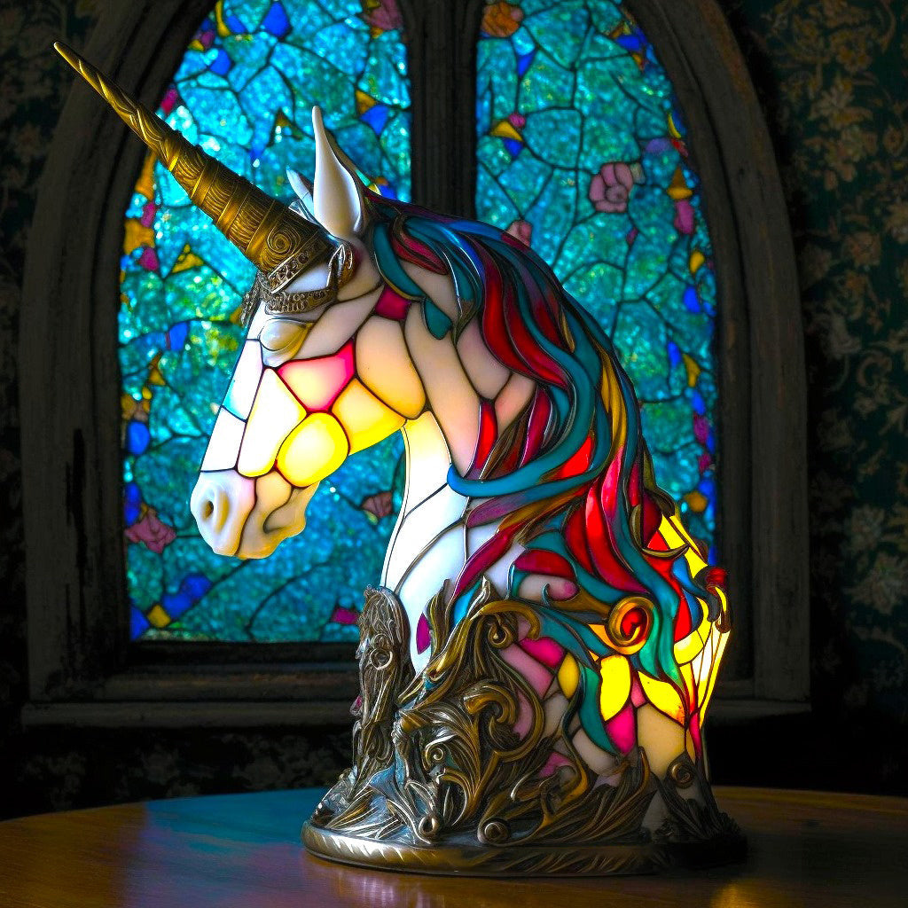 Stimmungsvolle Tierlampe im Buntglas-Stil, dekorative und einzigartige Tischlampe für Ihr Zuhause.