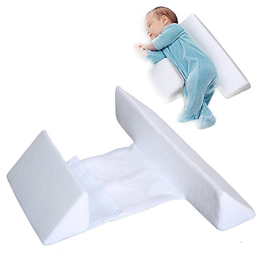 Premium Baby Seitenlagerungskissen Anti-Roll, verstellbar, Memory-Schaum & atmungsaktiv.