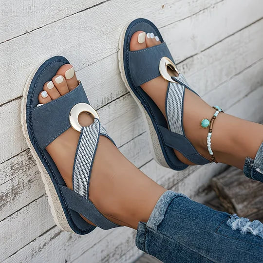 Damen Luna Küstensandalen Riemendetail
