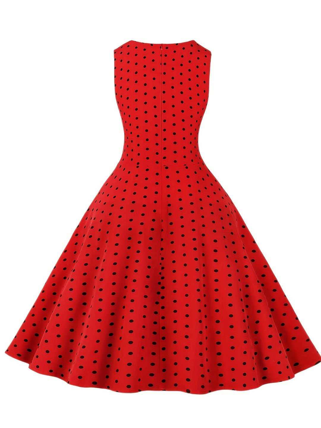 Damen A-Linien Kleid mit Polka Dots, Vintage Rockabilly Look, festlich und zugleich ein tolles Sommerkleid.