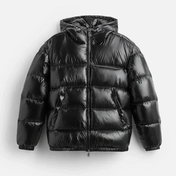 Stylische Unisex Pufferjacke Aspen in Grün. Moderne Wintermode für kalte Temperaturen und Outdoor-Abenteuer.