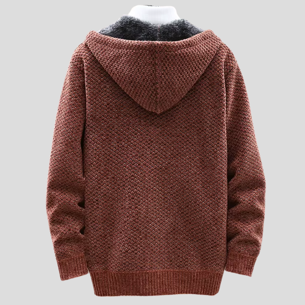 Elegante grüne Herren-Kapuzenjacke, warme Freizeitjacke für Männer, ideale Alltagskleidung, luxuriöser Hoodie.