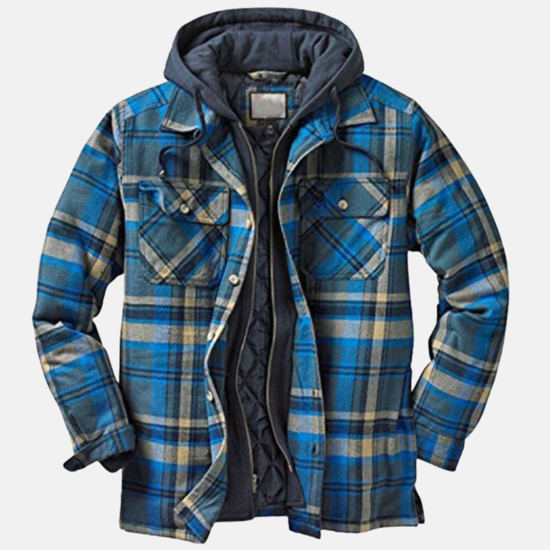 Vielseitige karierte Herren-Freizeitjacke zum Knöpfen, lässig, warm & stilvoll für jeden Tag.