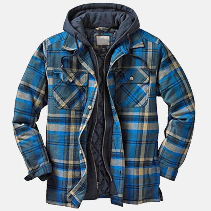 Vielseitige karierte Herren-Freizeitjacke zum Knöpfen, lässig, warm & stilvoll für jeden Tag.