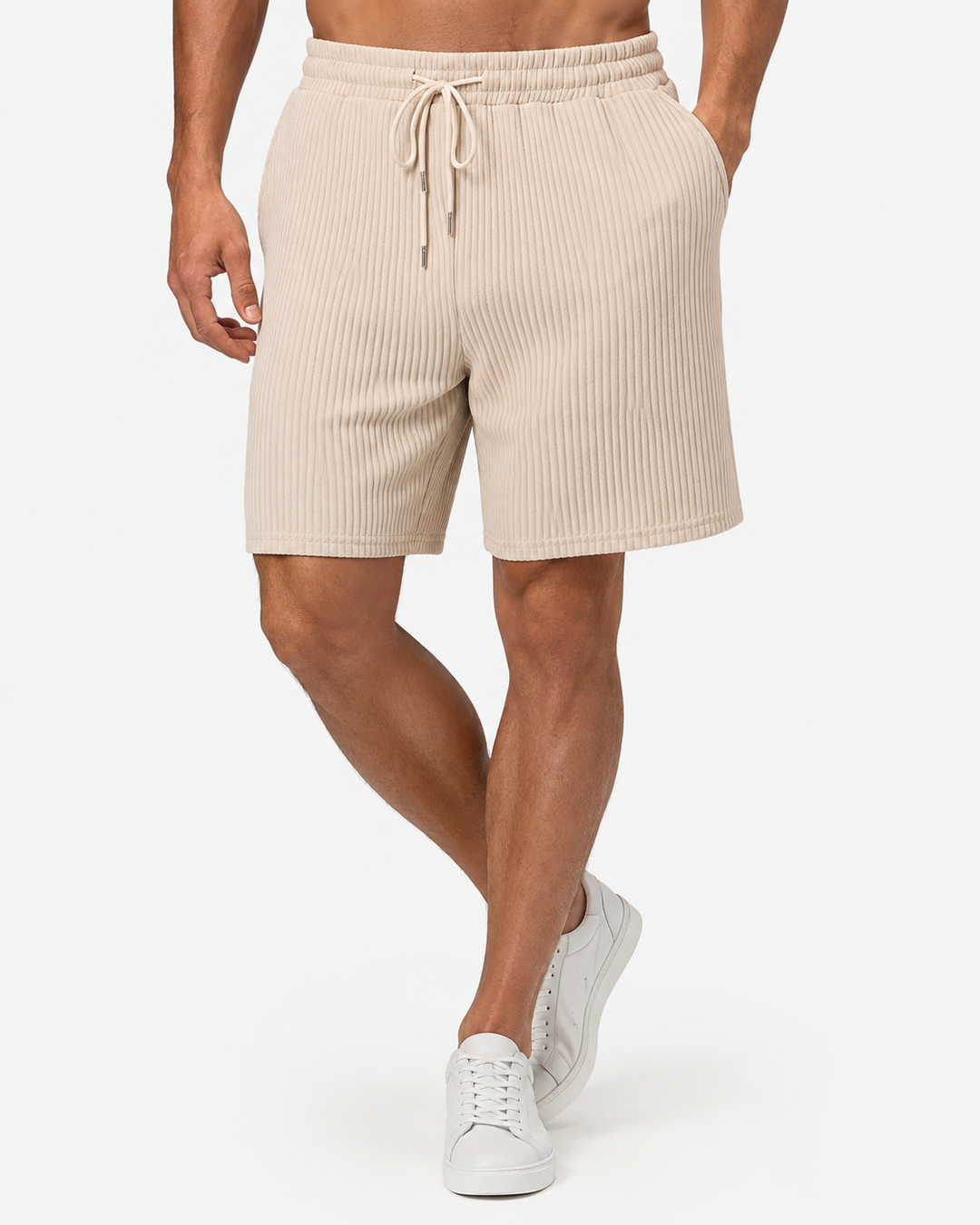 Elegante Herren Strandshorts mit Komfort-Elastikbund & Taschen, ideal für Urlaub & Freizeit. Stilvolle Sommerkleidung.