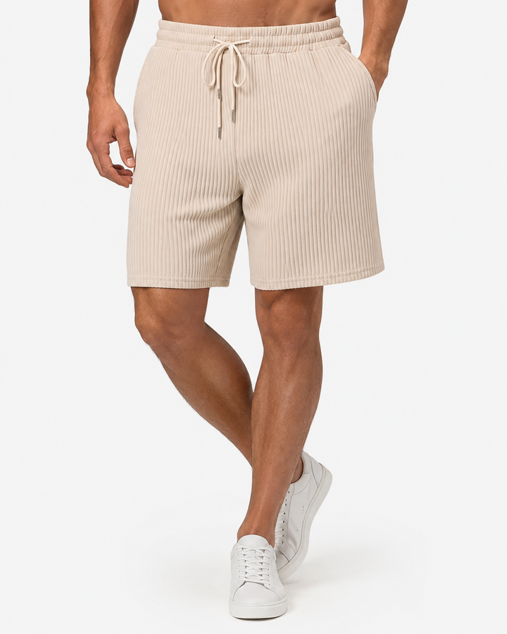 Elegante Herren Strandshorts mit Komfort-Elastikbund & Taschen, ideal für Urlaub & Freizeit. Stilvolle Sommerkleidung.