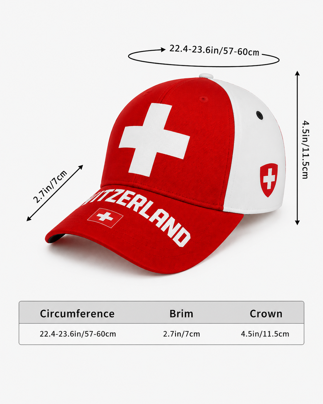 Offizielle rote Schweiz Fußball Fan Mütze für Damen und Herren, perfektes Accessoire für Stadien.