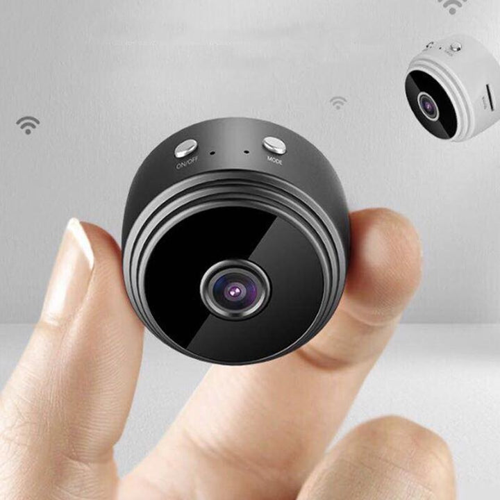 WLAN Mini Kamera 1080p mit Nachtsichtfunktion und Bewegungserkennung für umfassende Hausüberwachung.