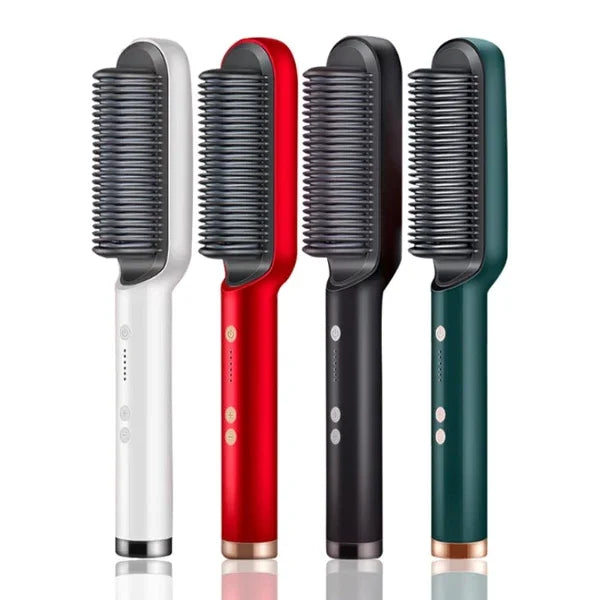 Hochwertige Glättbürste mit Kamm für müheloses Styling; kreiert glänzendes, glattes Haar.