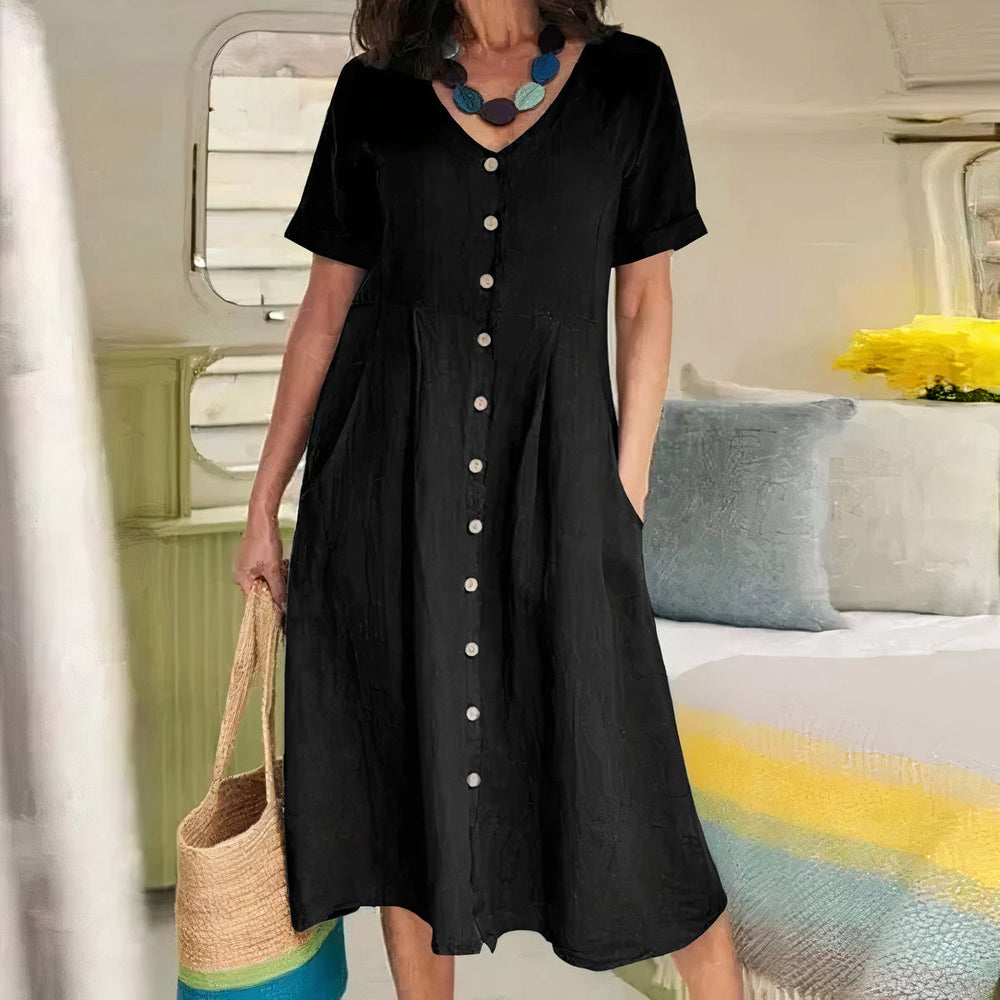 Lässiges Damen Freizeitkleid "Noor" für Sommer, Urlaub & Strand, leicht & stylisch.