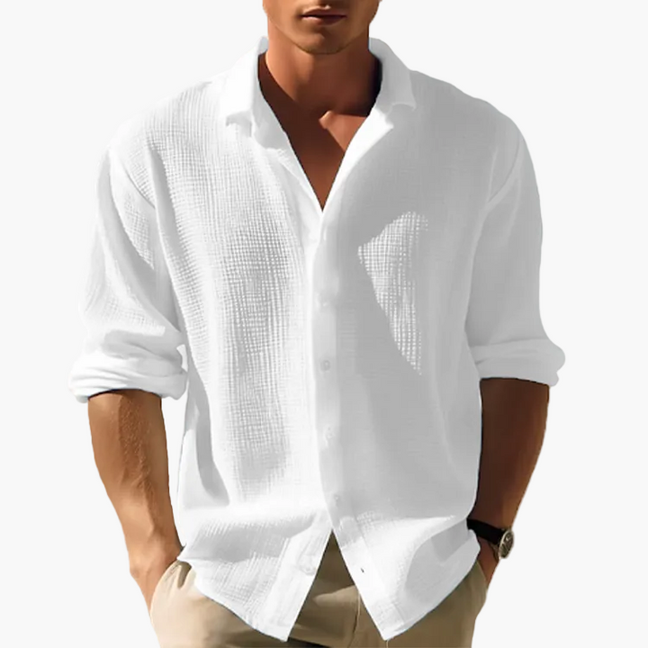 Stilvolles Herren Freizeithemd für moderne Männer. Elegantes Langarmhemd, ideal für Frühling, Sommer & Casual Looks.