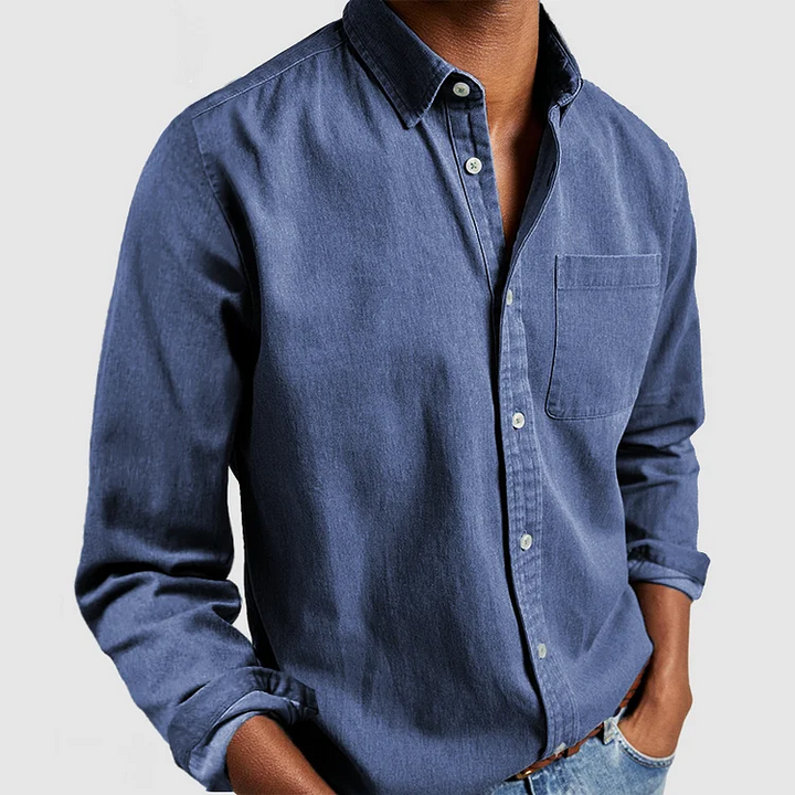 Modernes Herrenhemd Henrik im Casual-Stil. Lockerer Schnitt, bequem für Alltag & Freizeit. Perfekt für den Sommer.