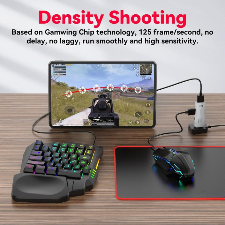 Zyvorn RGB Gaming-Tastatur & Maus Combo mit ergonomischem Design, ideal für Anti-Ghosting E-Sports Performance.