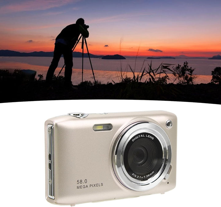 4K Videokamera und digitale Kompaktkamera mit 58MP Fotos und 16x Zoom.