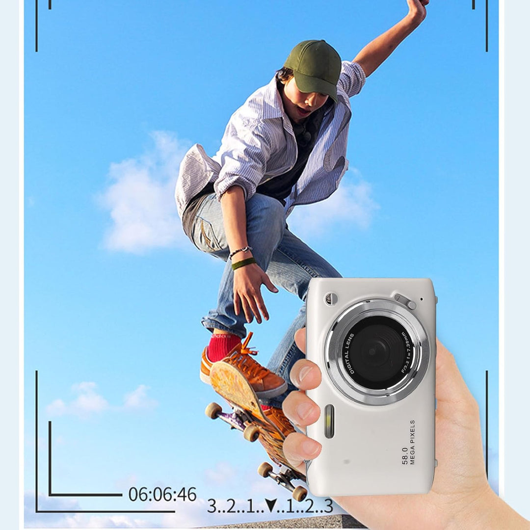 Kreative Fotografie mit dieser 4K Digitalkamera, 58MP & 16x Zoom entdecken.