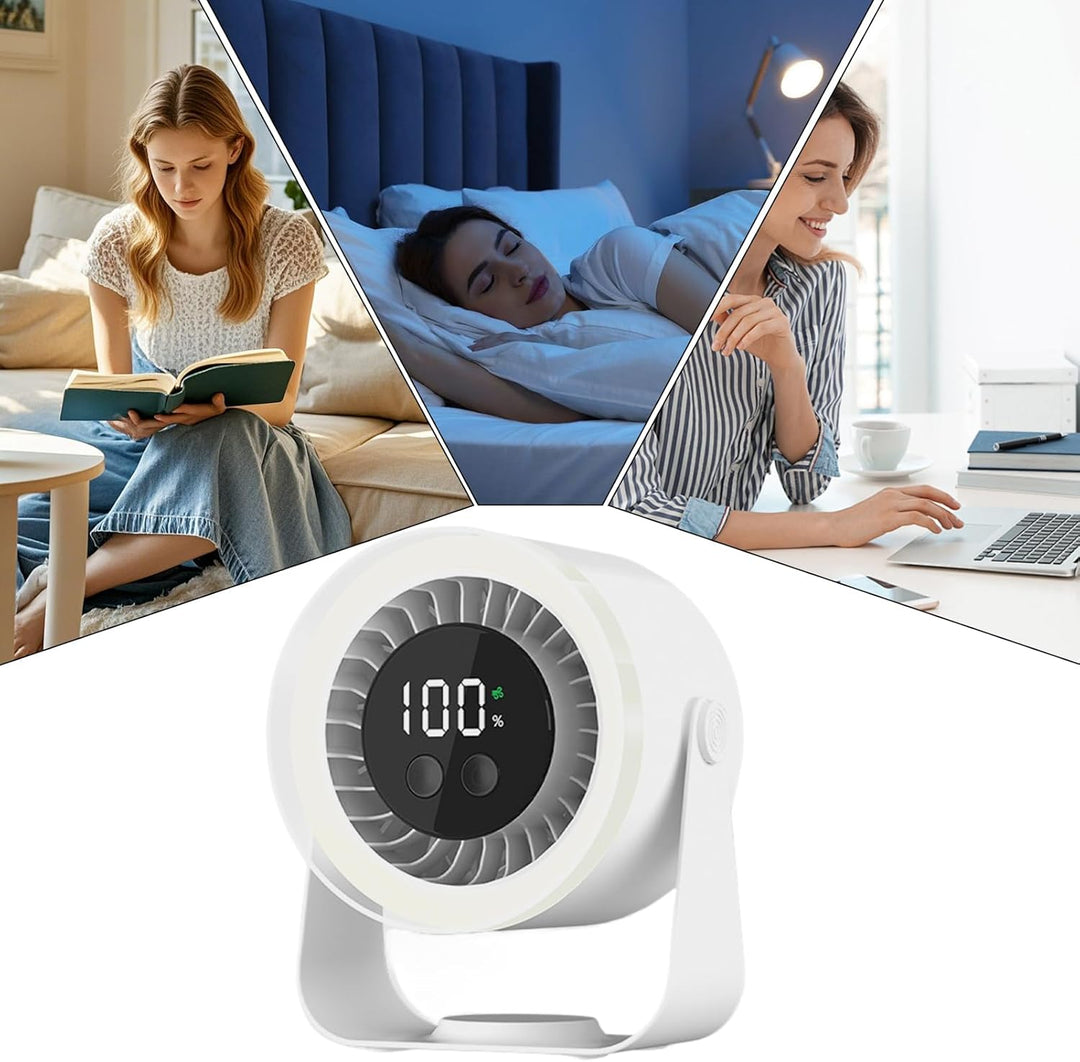 Schreibtisch-Ventilator Auralis. Leise Kühlung mit USB. Perfekt für das Home-Office.