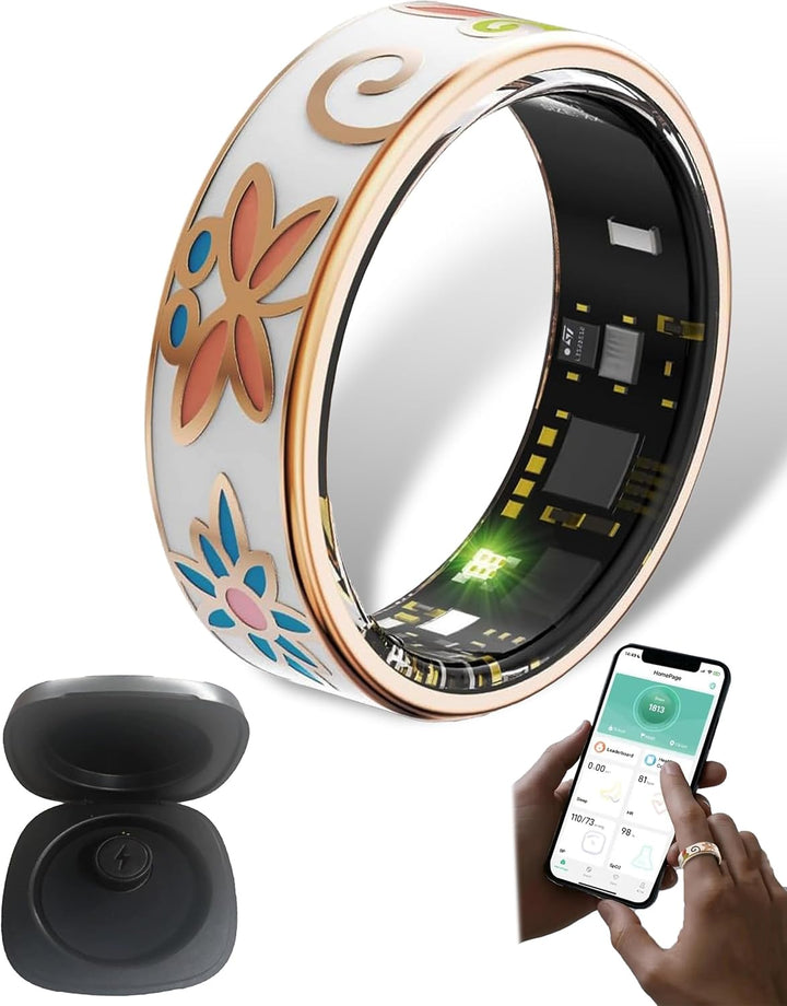 Der Smarte Wellness-Ring in Emaille. Fitness- & Schlaftracker mit App-Konnektivität für alle.