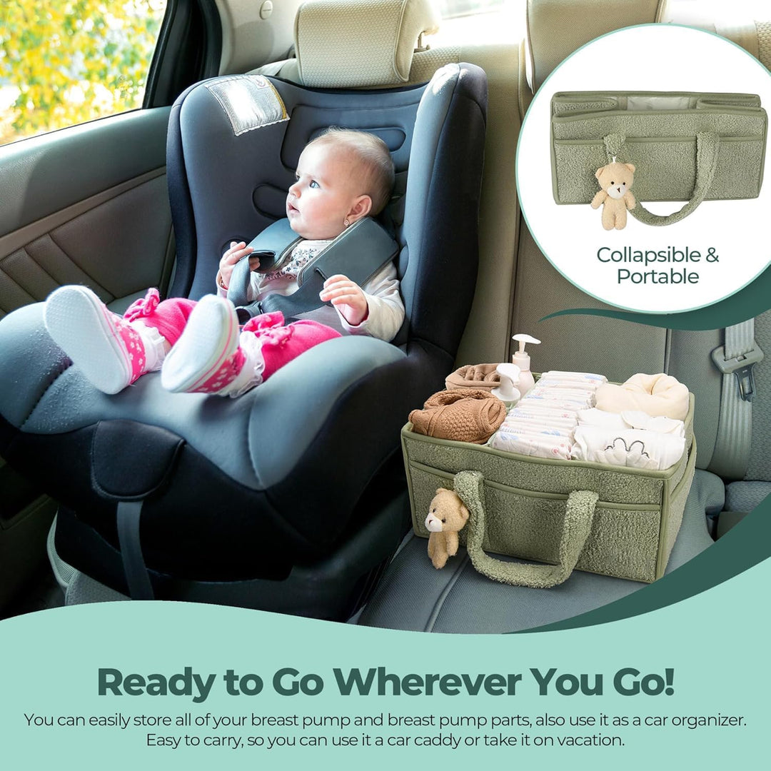 Elvoria Baby Caddy aus Sherpa, schick und funktional für das Kinderzimmer.
